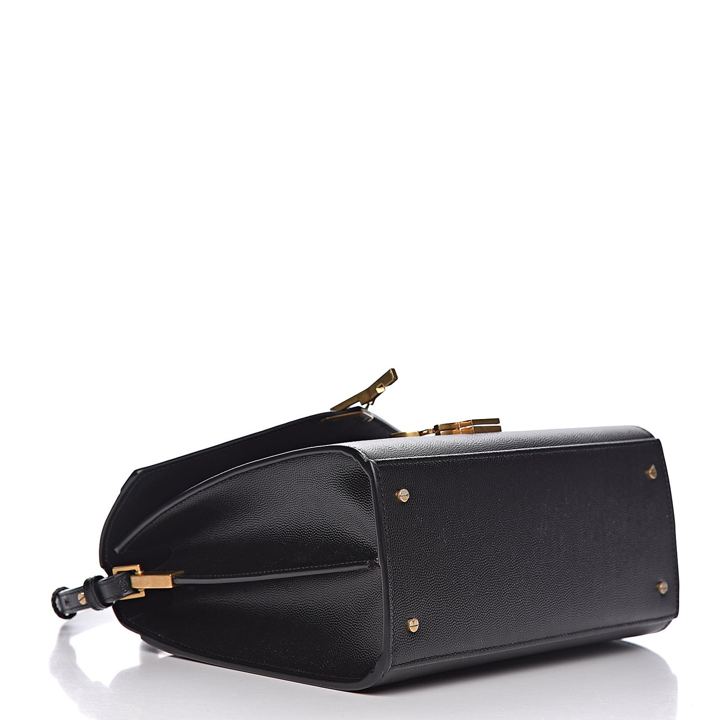 Grain de Poudre Medium Classic Monogram Cassandra Top Handle Black Rouge Legion