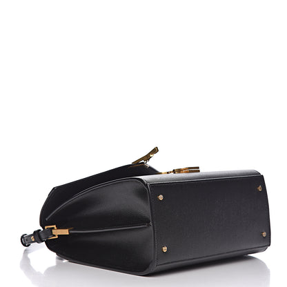 Saint Laurent Grain de Poudre Medium Classic Monogram Cassandra Top Handle Black Rouge Legion 5 of 13