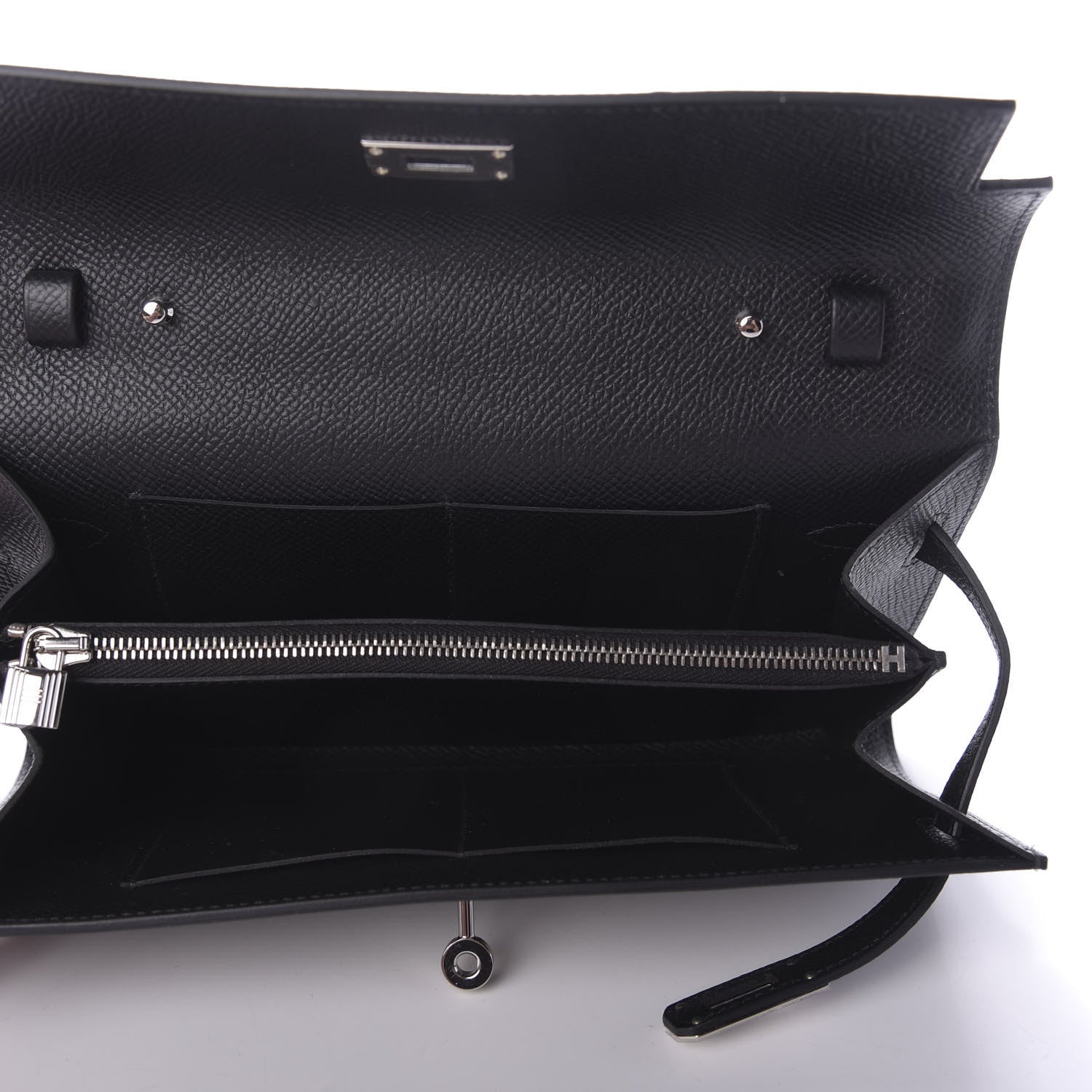 Hermes Epsom Kelly Wallet To Go Black 5 of 9