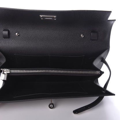 Hermes Epsom Kelly Wallet To Go Black 5 of 9