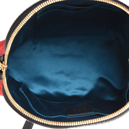 Gucci Suede Patent Web GG Small Ophidia Dome Shoulder Bag Hibiscus Red 4 of 12