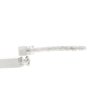 Tiffany 18K White Gold T Bar Earrings 4 of 5
