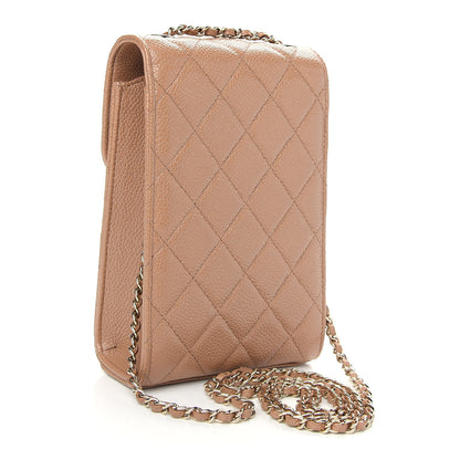 Chanel Caviar Quilted Golden Class Phone Holder Beige 3 of 10