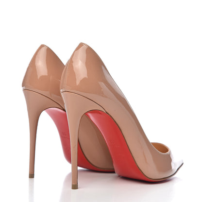 Christian Louboutin Patent Pigalle Follies 100 Pumps 38 Nude 4 of 9