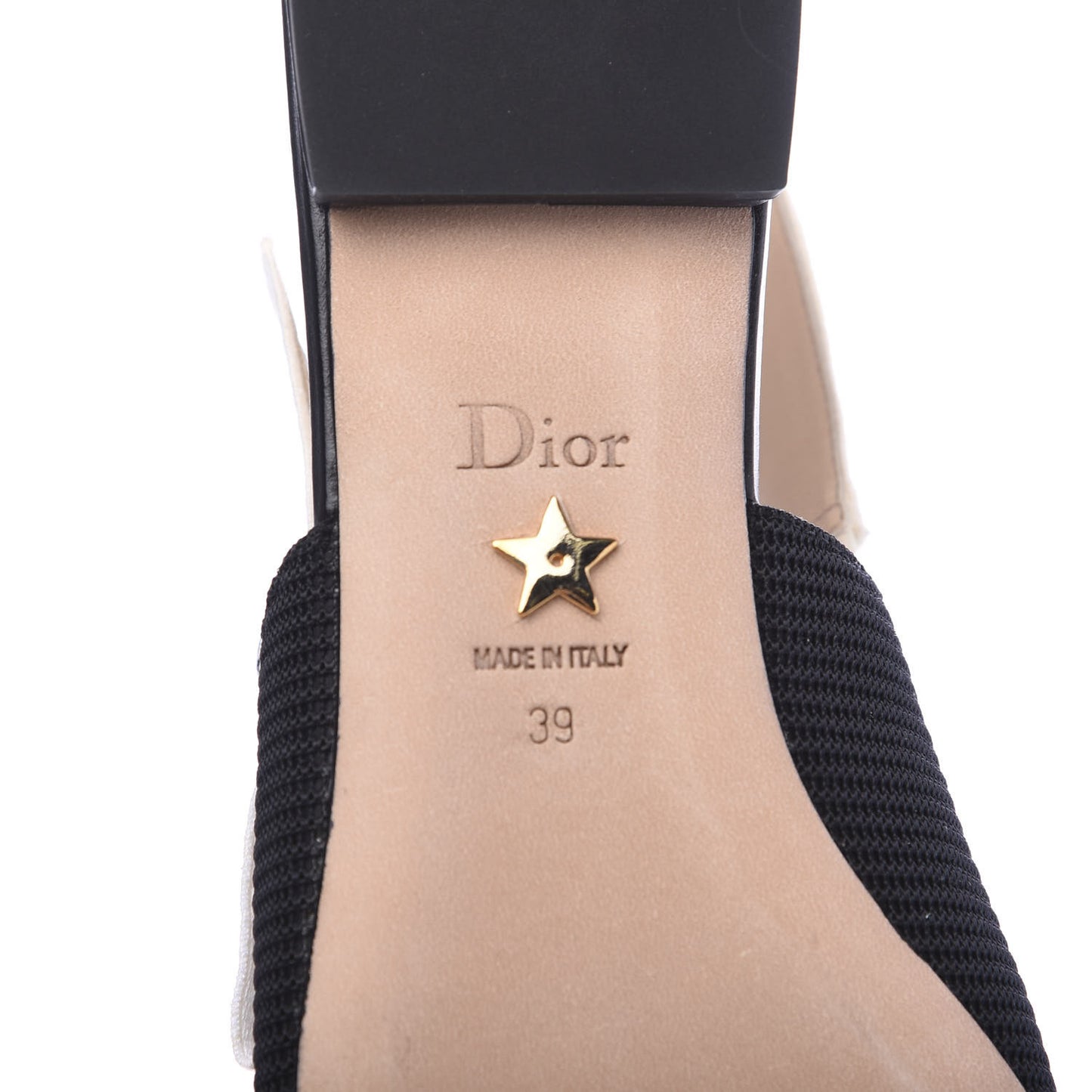 Technical Canvas Ribbon J'Adior Slingback Ballet Flats 39 Black