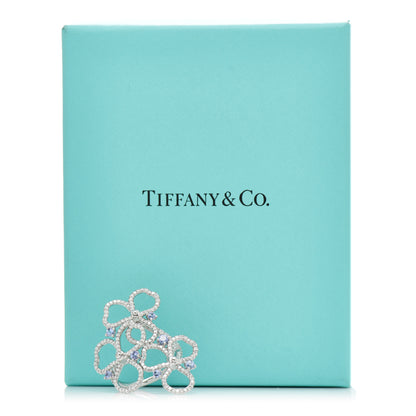 Tiffany Platinum Diamond Tanzanite Paper Flowers Open Cluster Ring 51 5.75 5 of 5