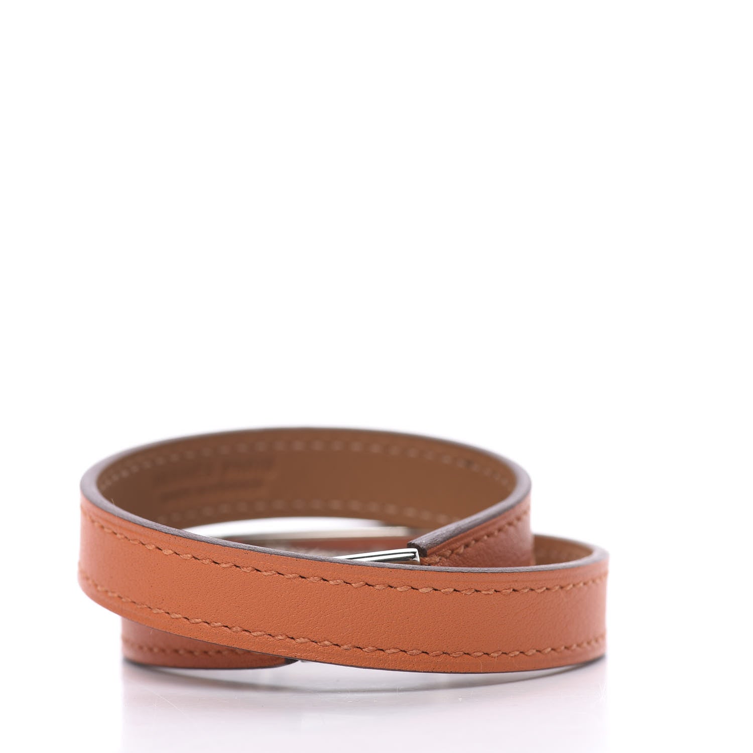 Hermes Swift Rivale Double Tour Bracelet T2 Orange 3 of 6