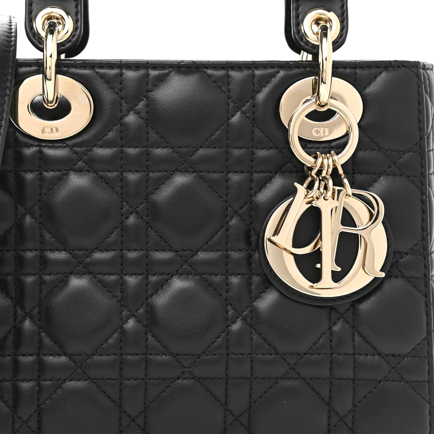 Lambskin Cannage Small My ABCDior Lady Dior Black