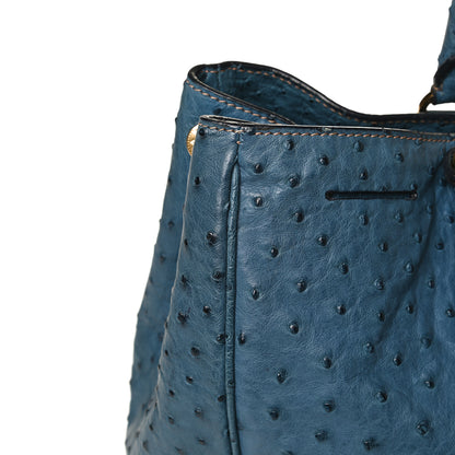 Prada Ostrich Executive Tote Cobalto 13 of 18