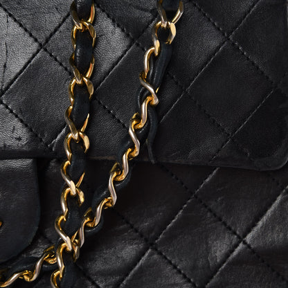 Chanel Lambskin Quilted Medium Double Flap Black 32 of 32