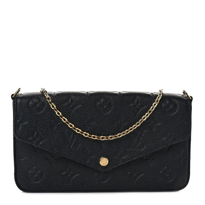 Louis Vuitton Empreinte Pochette Felicie Chain Wallet Black 1 of 9