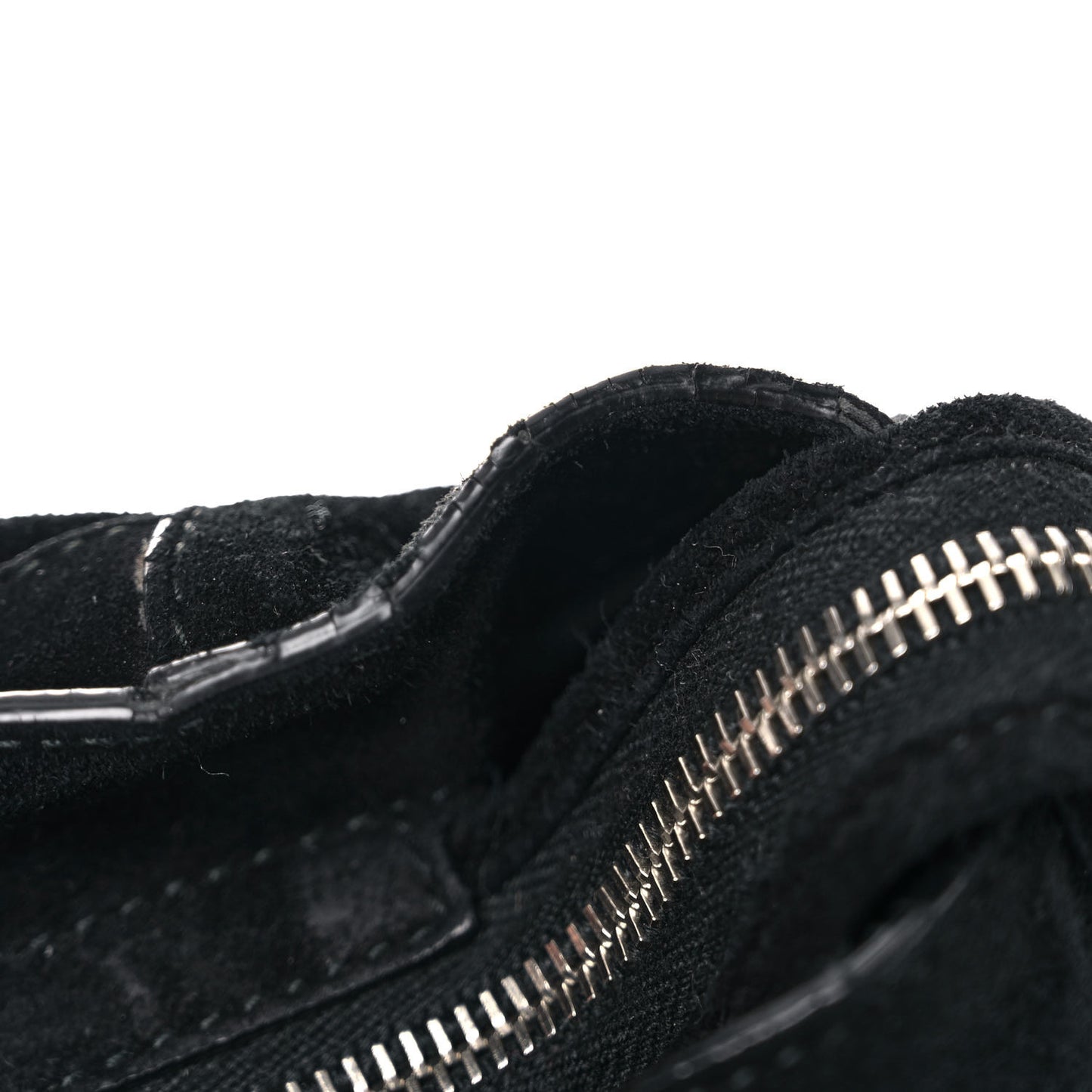 Baby Daim Suede Classic Silver Hardware City Black