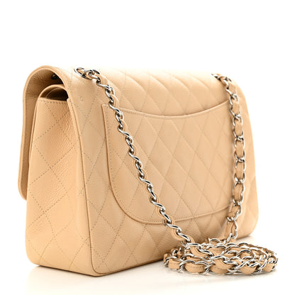 Chanel Caviar Quilted Jumbo Double Flap Beige Clair 3 of 11