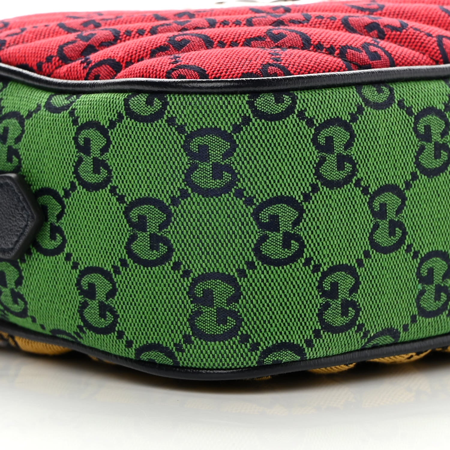 Gucci Monogram Multicolor Matelasse Diagonal Small GG Marmont Chain Shoulder Bag Red Blue Yellow Green Pink 8 of 9