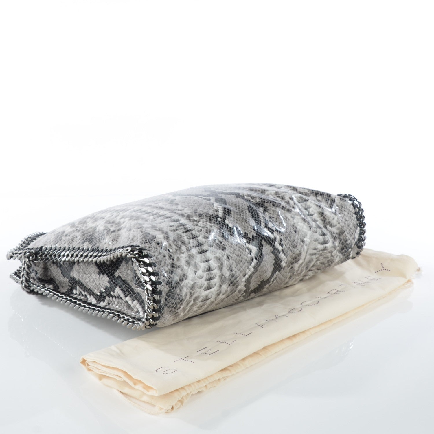 Stella McCartney Eco Python Big Falabella Tote Grey 4 of 9