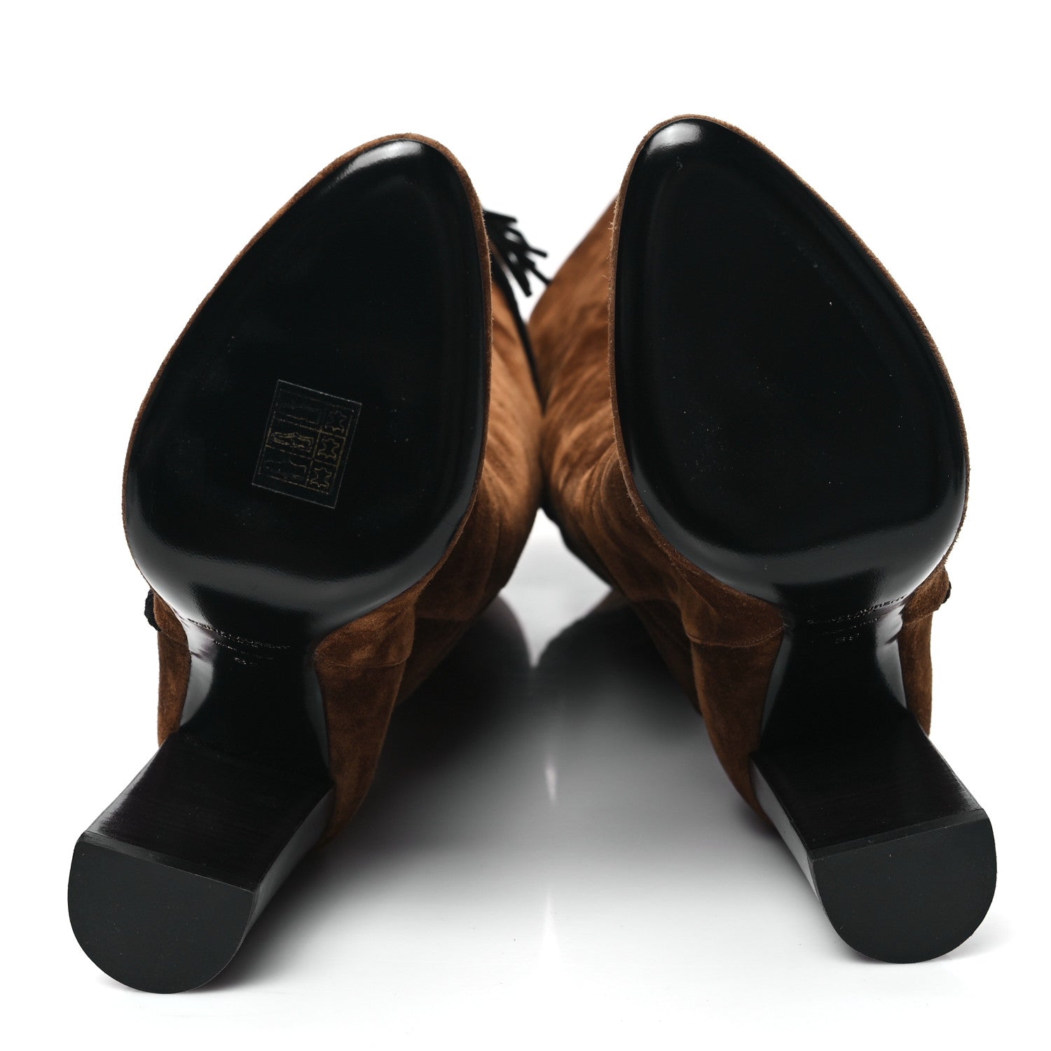 Saint Laurent Suede Over The Knee Boots 39 Brown 5 of 7