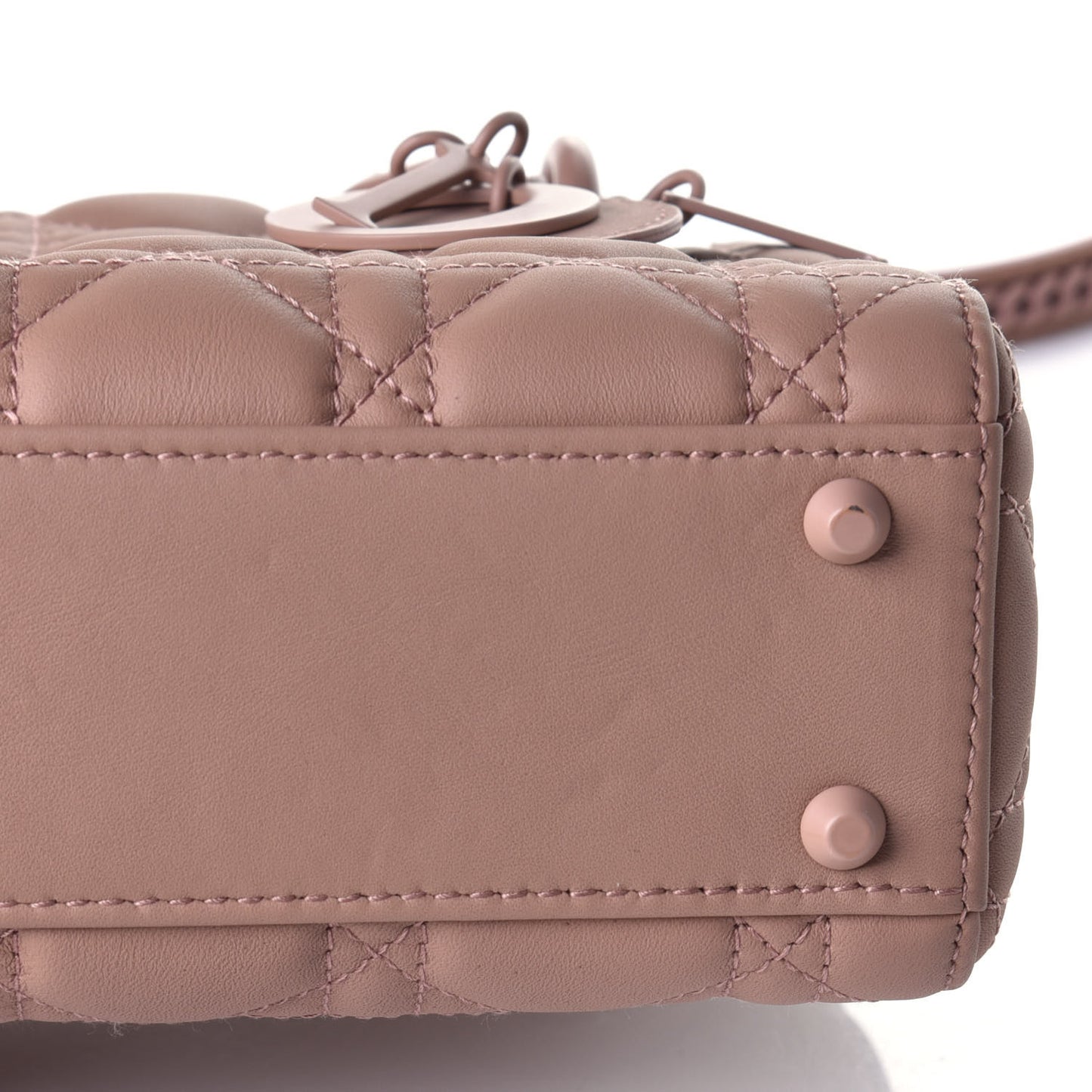 Ultra Matte Calfskin Cannage Mini Lady Dior Light Beige