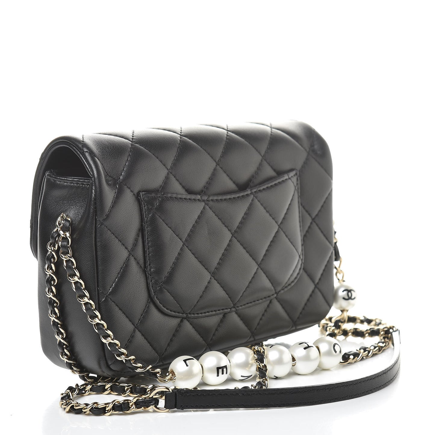 Lambskin Quilted Small My Precious Flap Black