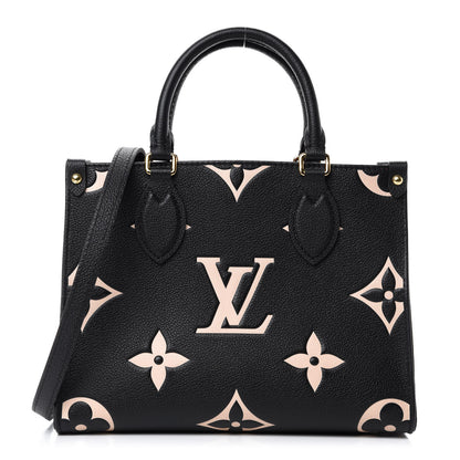 Louis Vuitton Empreinte Monogram Giant Onthego PM Black Beige 1 of 10