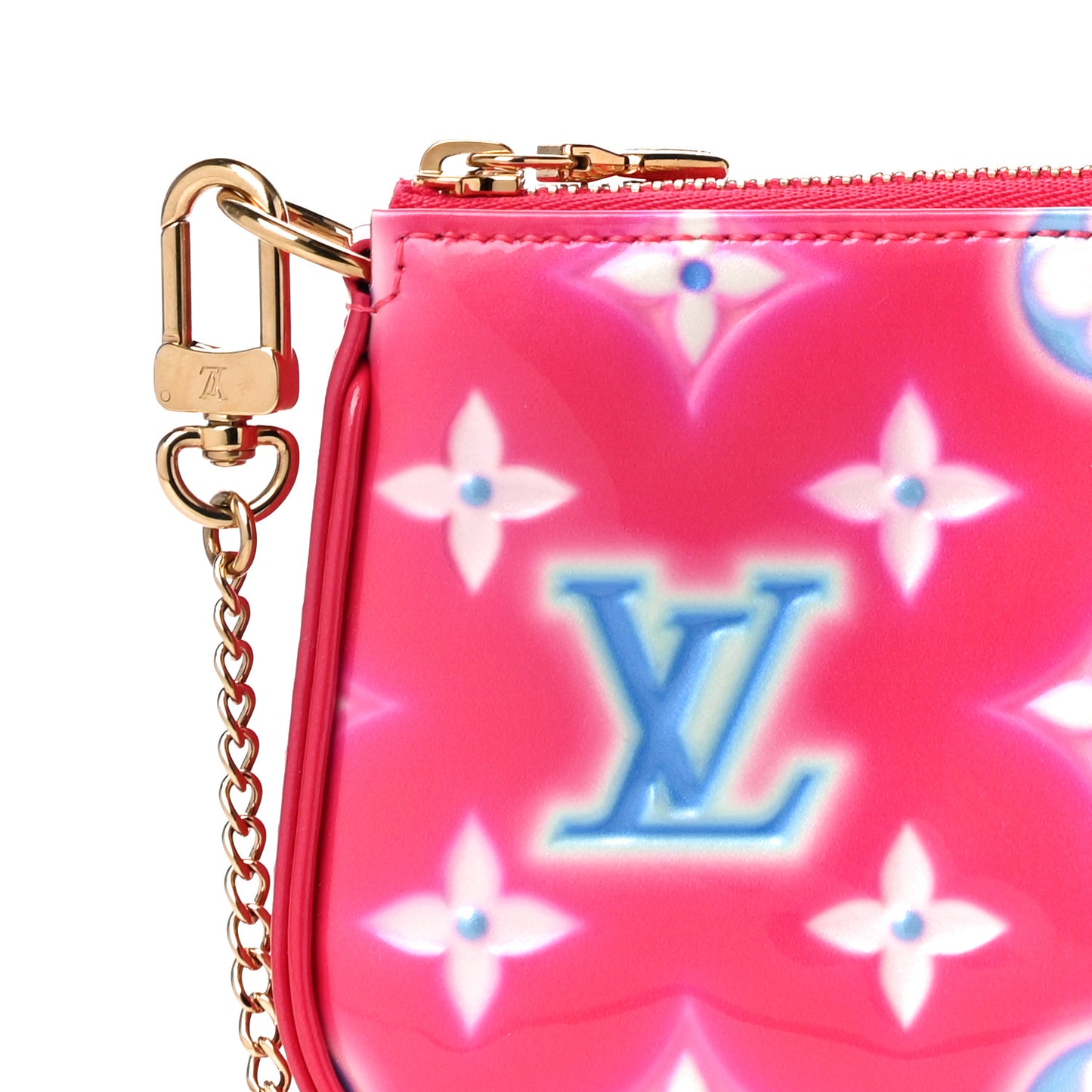 Vernis Valentine Mini Pochette Accessories Fuchsia Neon