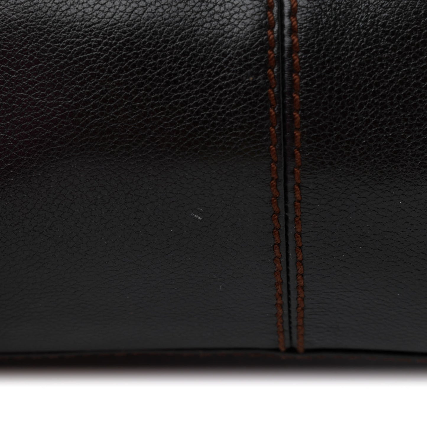 Calfskin Wood Chain Tote Black