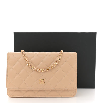 Chanel Caviar Quilted Wallet On Chain WOC Beige 11 of 11