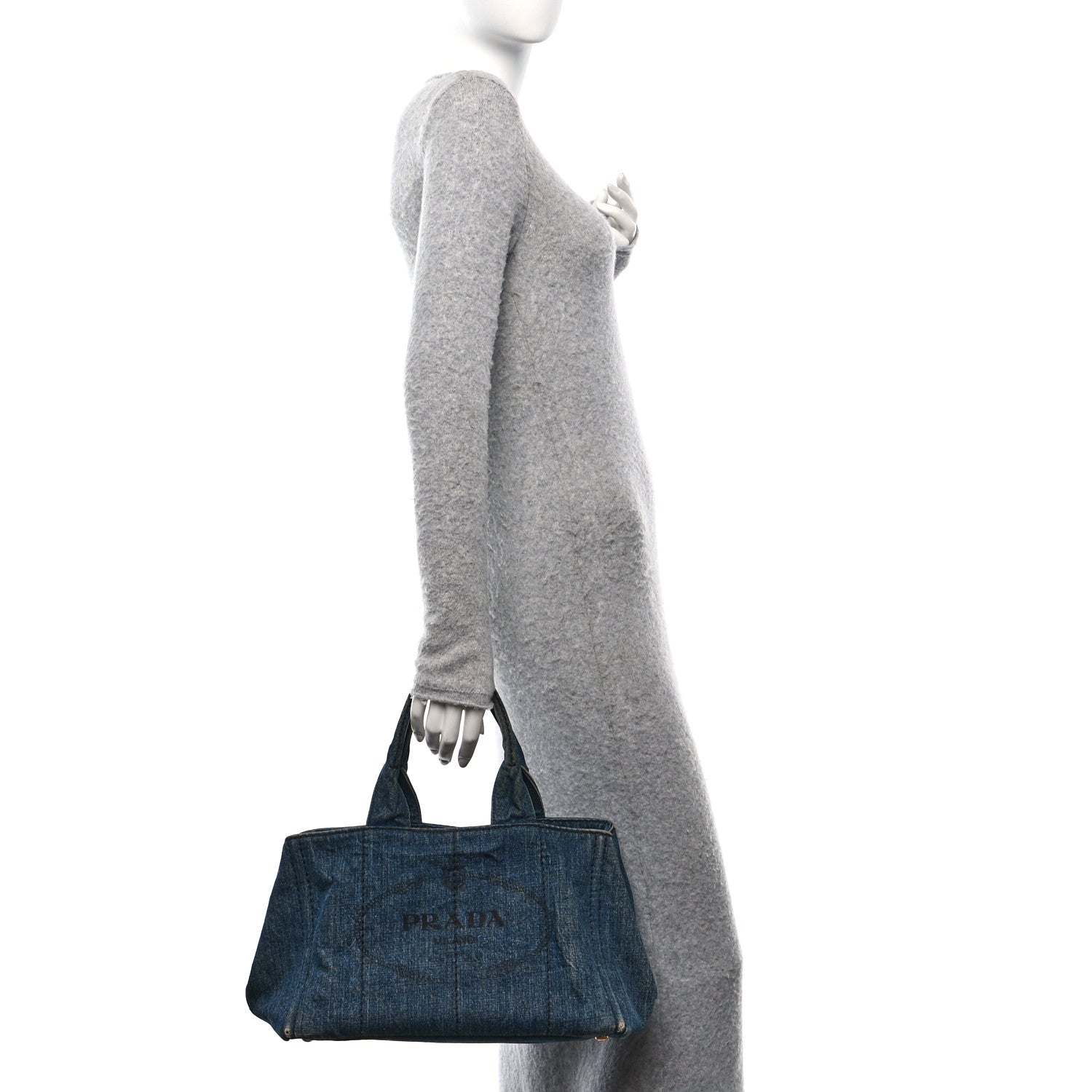 Prada Denim Canapa Logo Tote Avio 2 of 11