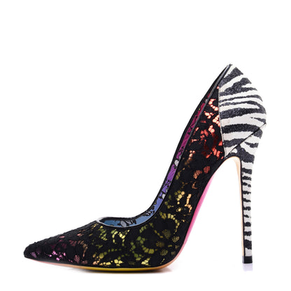 Jimmy Choo X ROB PRUITT Lace Anouk Pumps 38 Multicolor 1 of 12