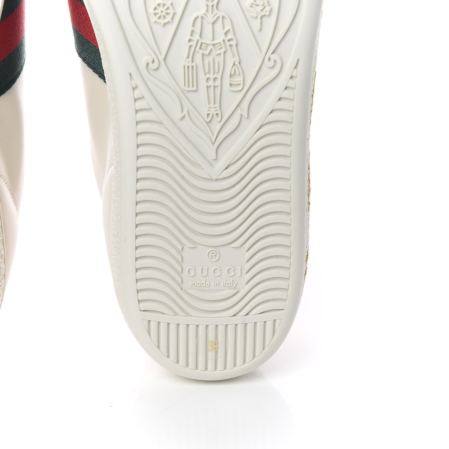 Gucci X SEGA Calfskin Ayers Web Guccy Womens Ace Sneakers 39 White 6 of 9
