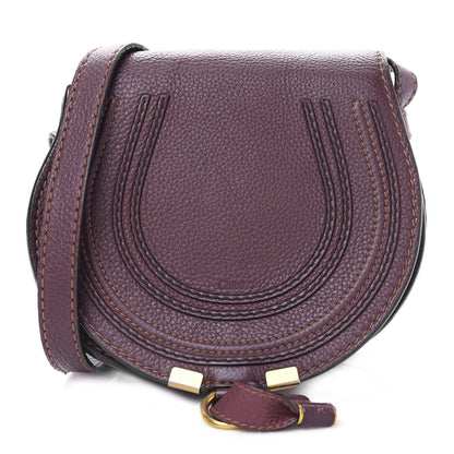 Chloe Grained Calfskin Small Marcie Saddle Bag Wild Purple 1 of 10