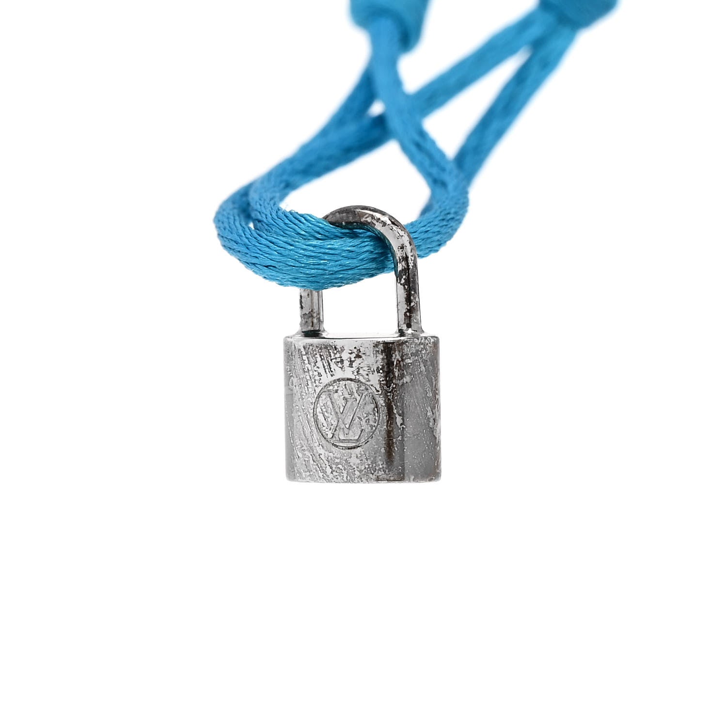Louis Vuitton X UNICEF Sterling Silver Lockit Bracelet Blue 3 of 5