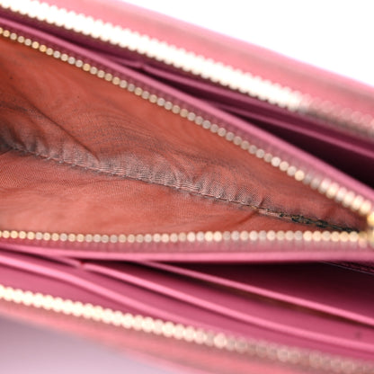 Prada Saffiano Metal Zip Around Wallet Geranio 19 of 23