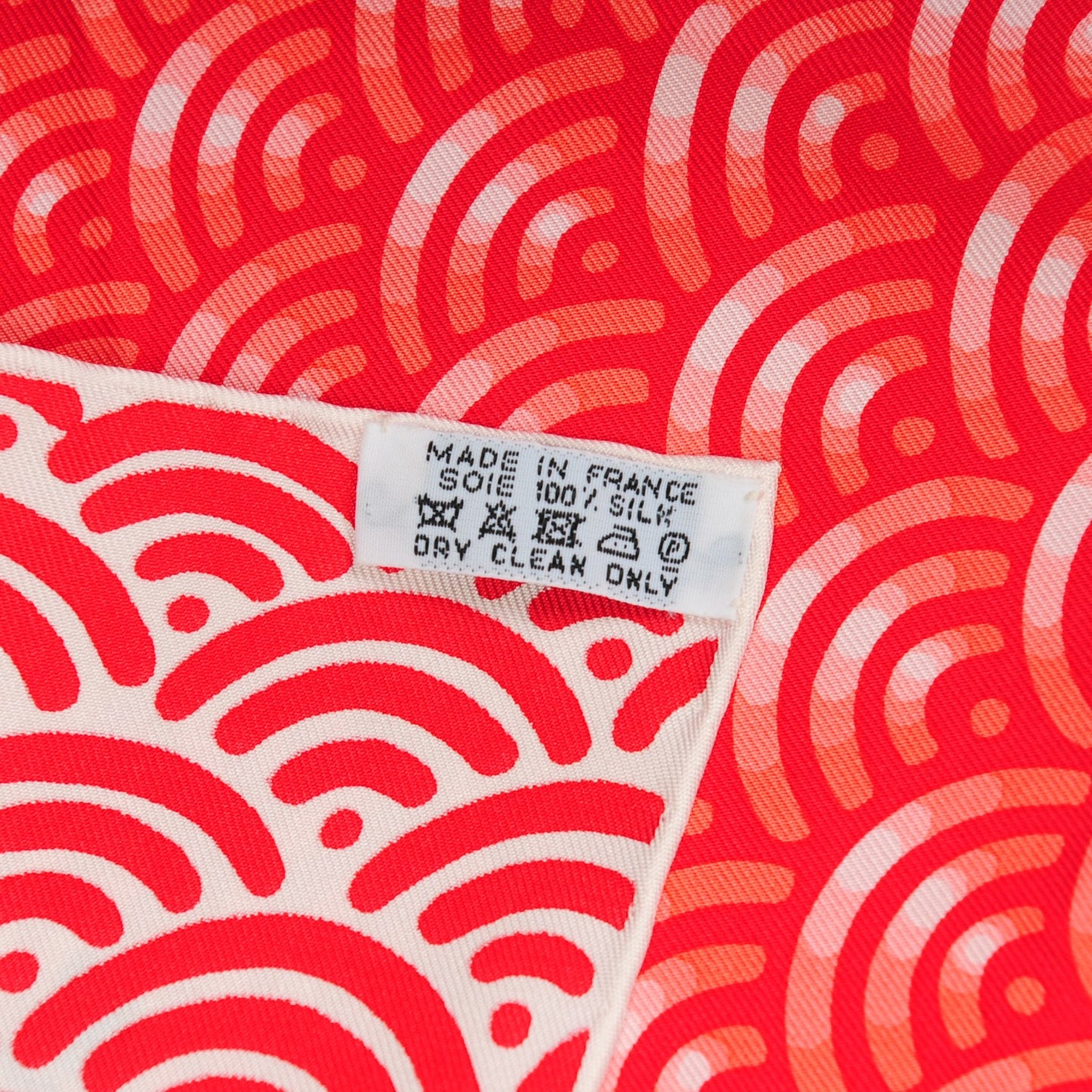 Silk Bateau Fleuri Scarf 90 Rouge Rose Poudre Bleu