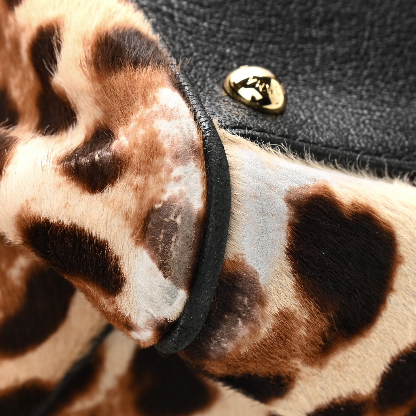 Calf Hair Leopard Print Miss Sicily Satchel Naturale