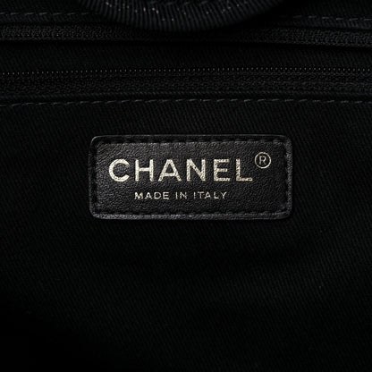 Chanel Woven Straw Raffia Medium Deauville Tote Grey 5 of 12