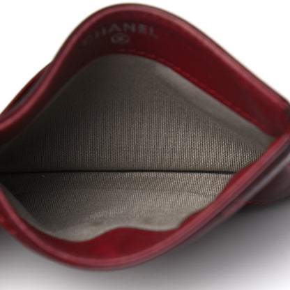 Chanel Patent Quilted Brilliant Card Holder Red 4 of 14