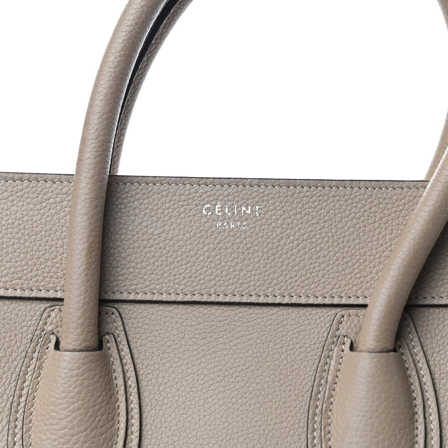 Celine Drummed Calfskin Mini Luggage Dune 10 of 10