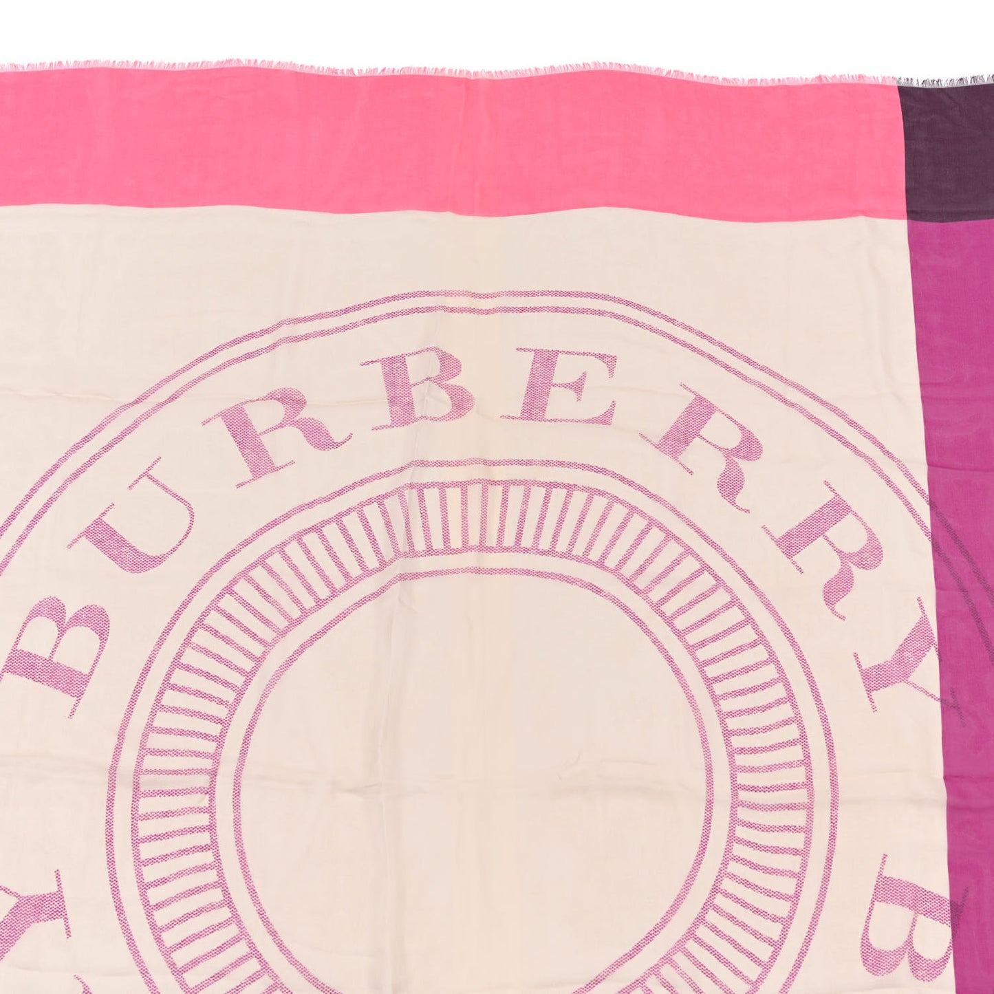 Silk Monogram Print Square Scarf Beige Pink