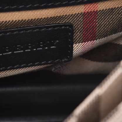 Burberry Calfskin House Check Small Macken Crossbody Bag Black 7 of 12