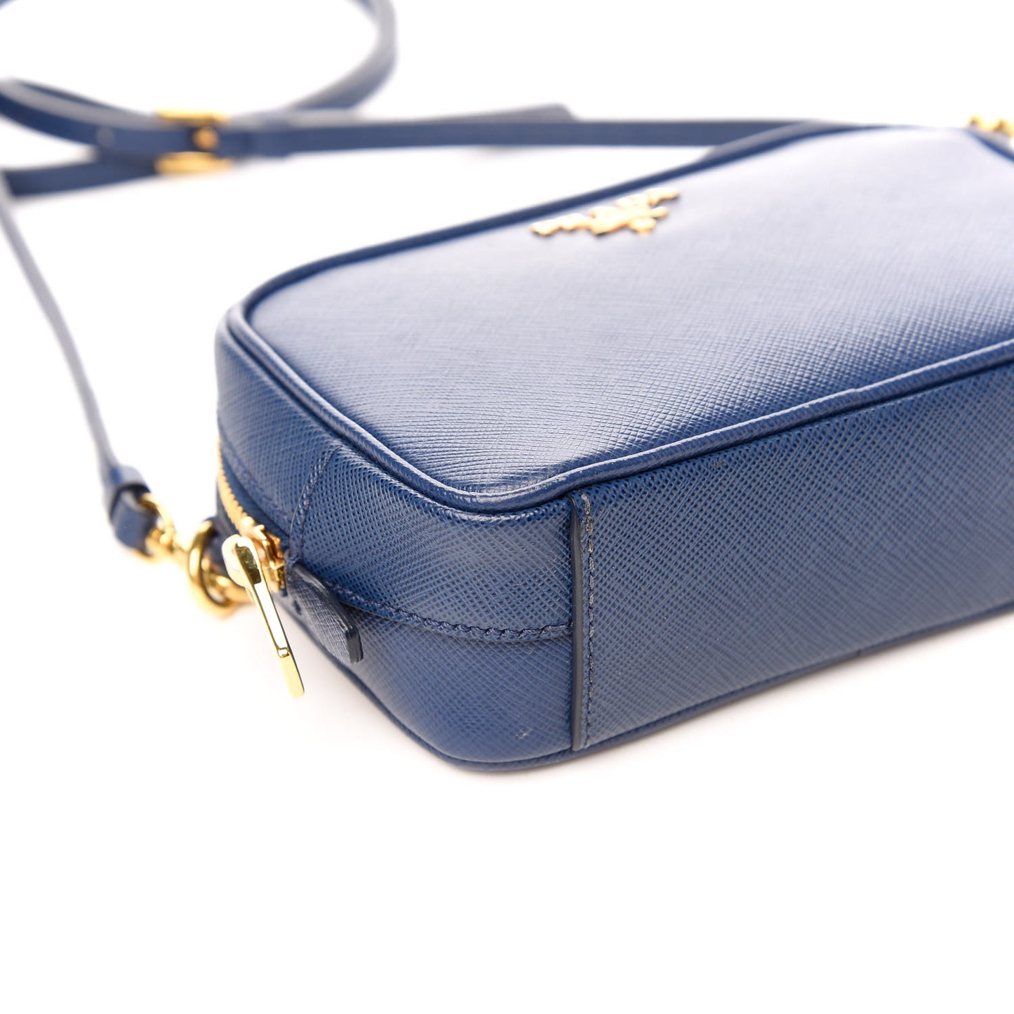 Saffiano Mini Camera Crossbody Bag Royal
