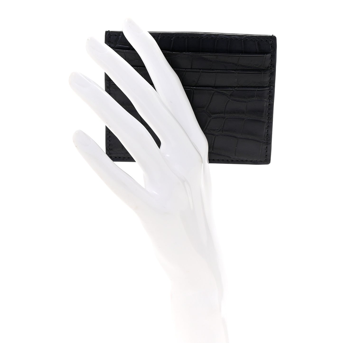 Crocodile Card Holder Navy Blue