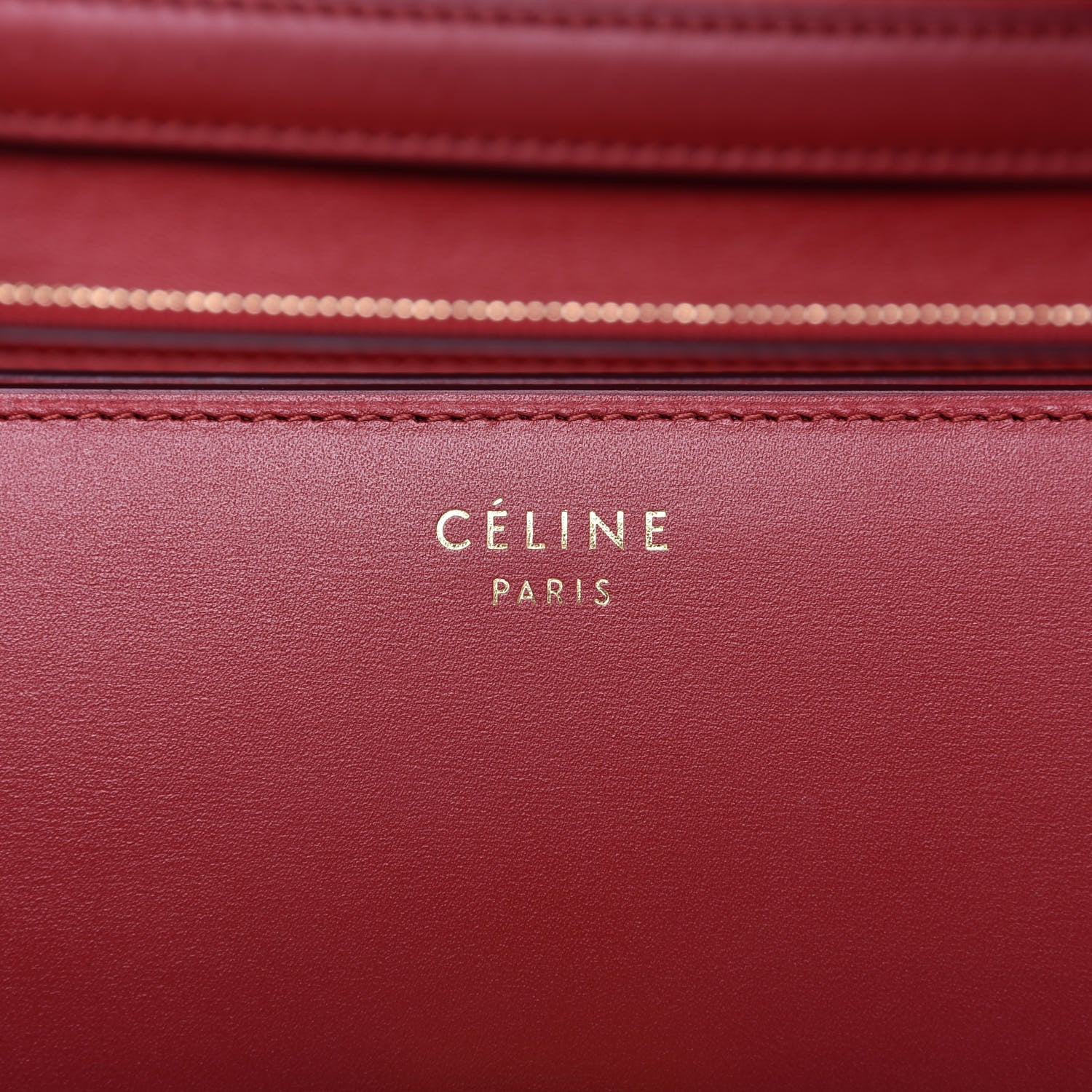 Celine Box Calfskin Medium Classic Box Flap Bag Red 8 of 9