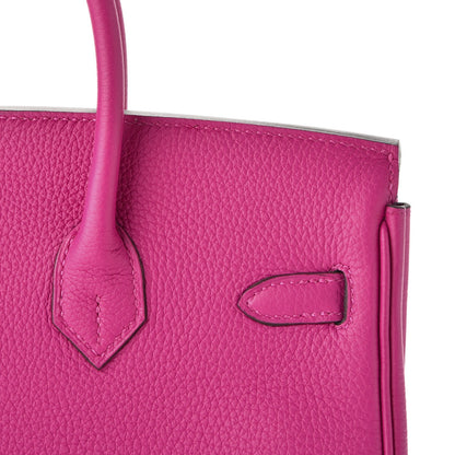 Hermes Togo Birkin 25 Rose Pourpre 11 of 36