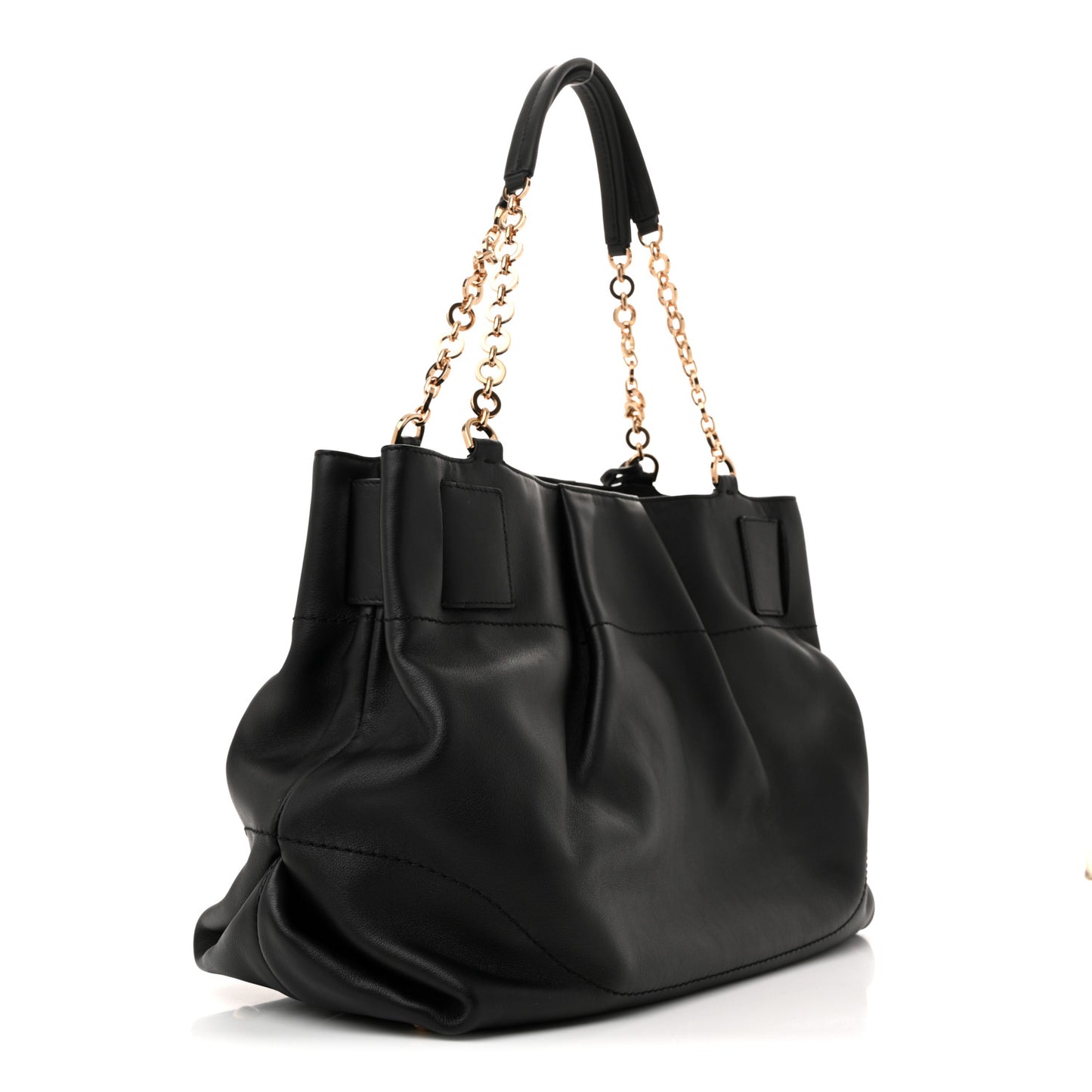 Calfskin Gancini Tote Bag Black