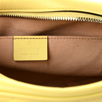 Gucci Calfskin Matelasse Small GG Marmont Chain Shoulder Bag Banana 6 of 10