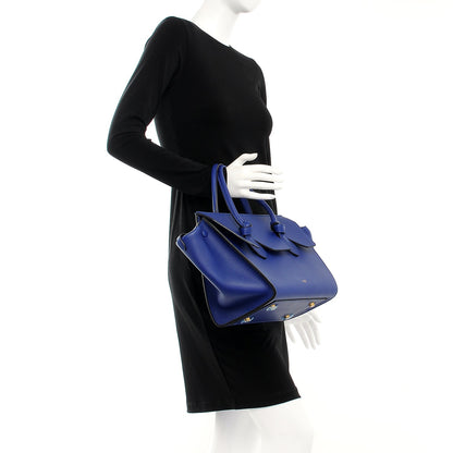 Celine Crisped Calfskin Mini Tie Knot Tote Indigo 2 of 7