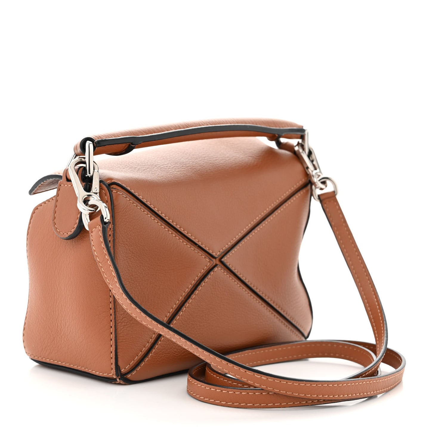 Calfskin Mini Puzzle Bag Tan