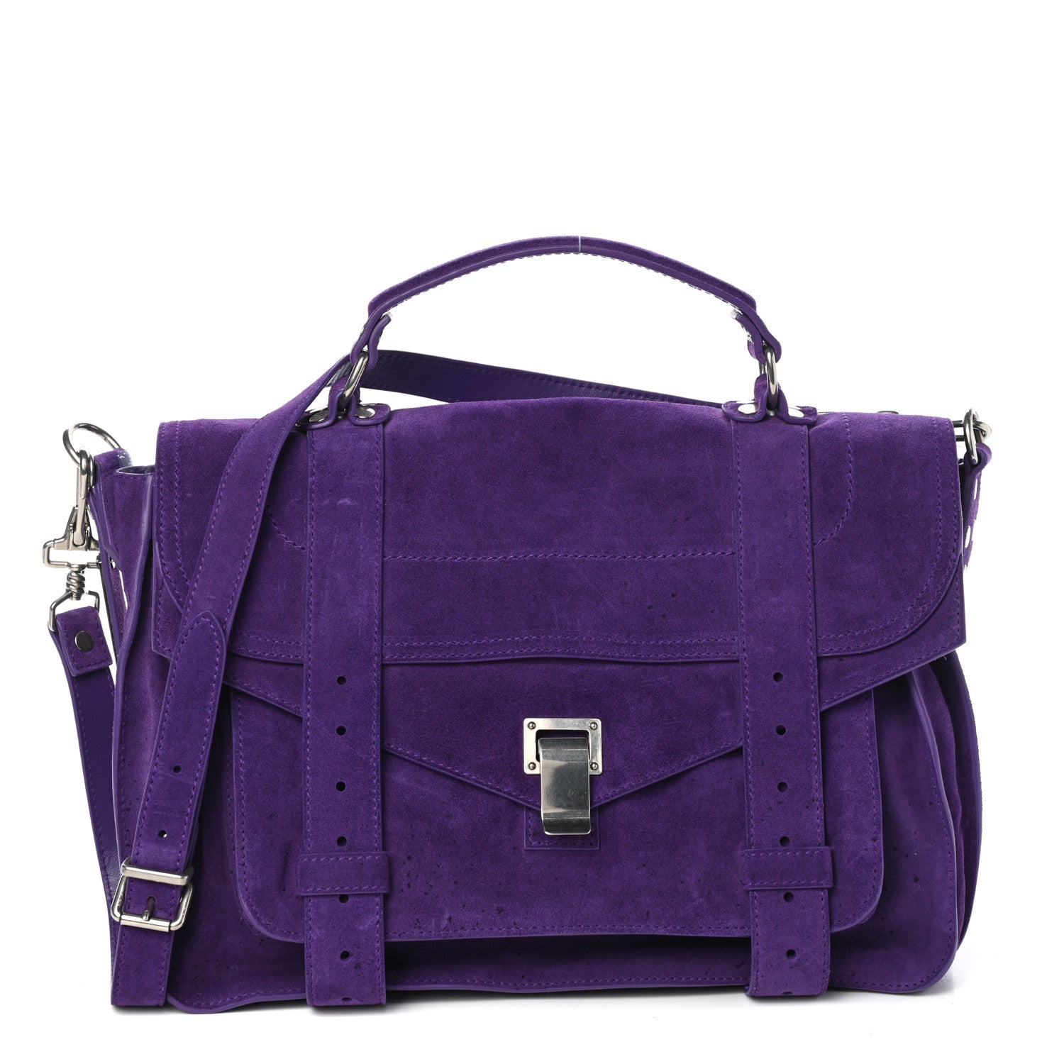 Proenza Schouler Suede Medium PS1 Satchel Amethyst 1 of 9