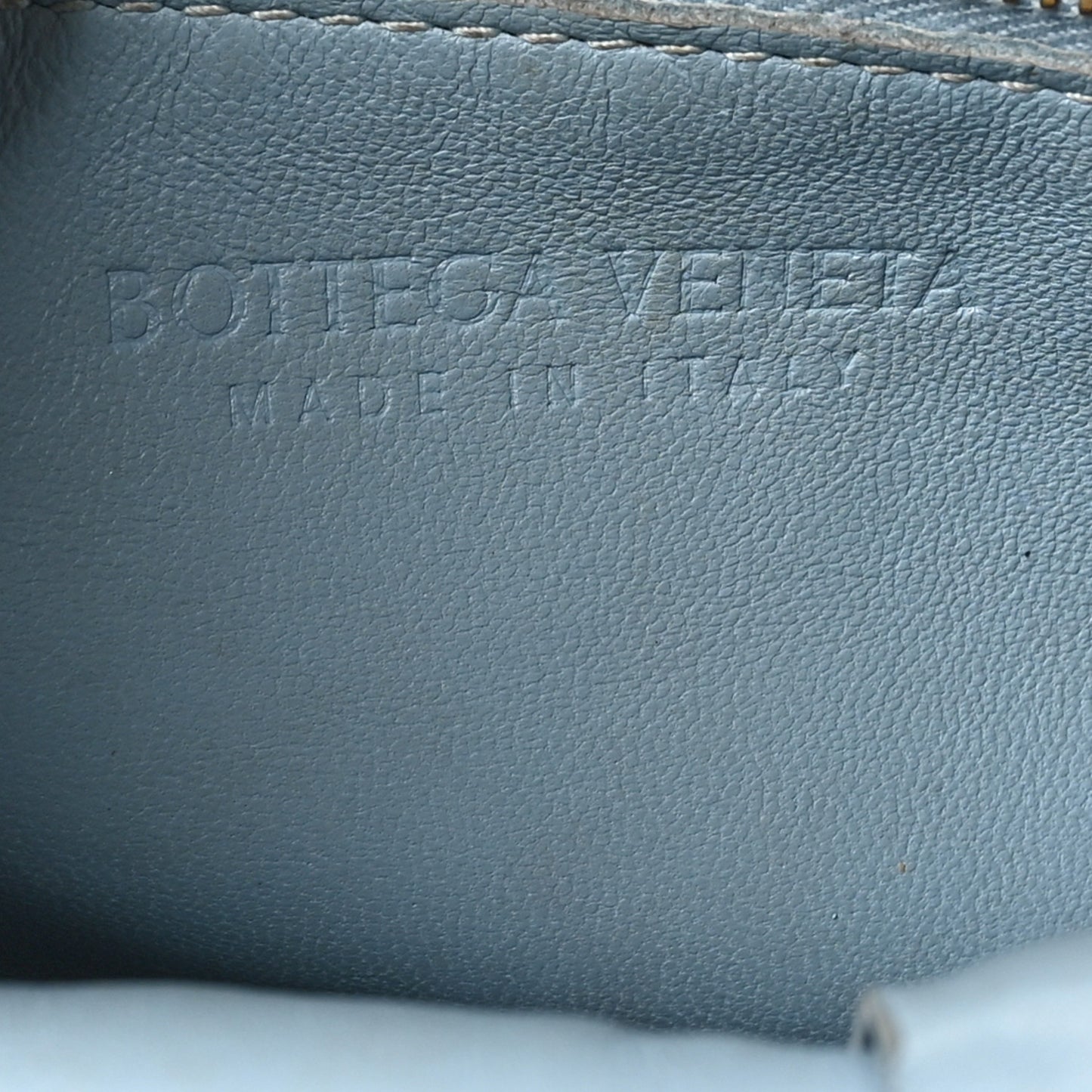 Nappa Maxi Intreccio Padded Cassette Crossbody Bag Ice