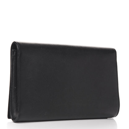 Saint Laurent Calfskin Monogram Large Belle De Jour Clutch Black 3 of 7